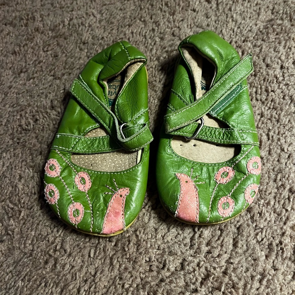 Green and Pink Kids Shoes